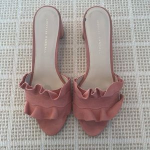 Loeffler Randal Vera Heels in Rose Quartz size 8